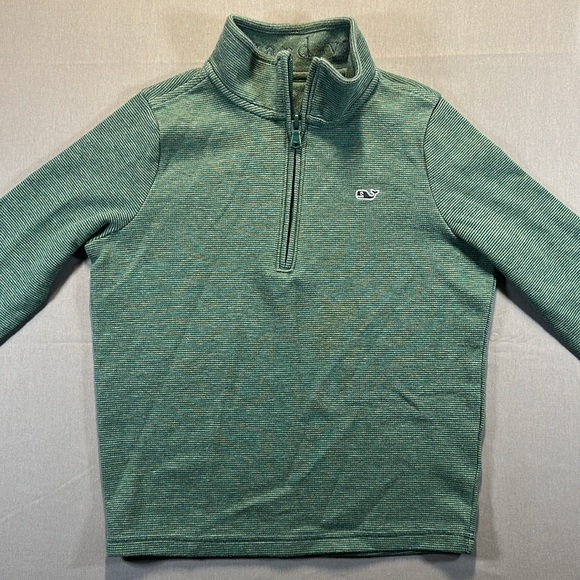 Vineyard Vines Saltwater Quarter Zip Long Sleeve Pullover - Size Kids 6 - Picture 2 of 14